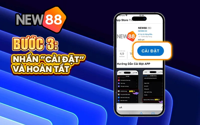 Bước 3 tải app New88 trên iOS