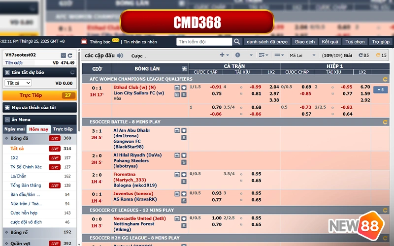 Sảnh cược thể thao CMD368