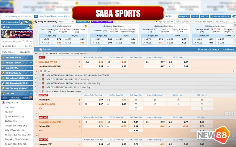 Sảnh cược thể thao Saba Sport