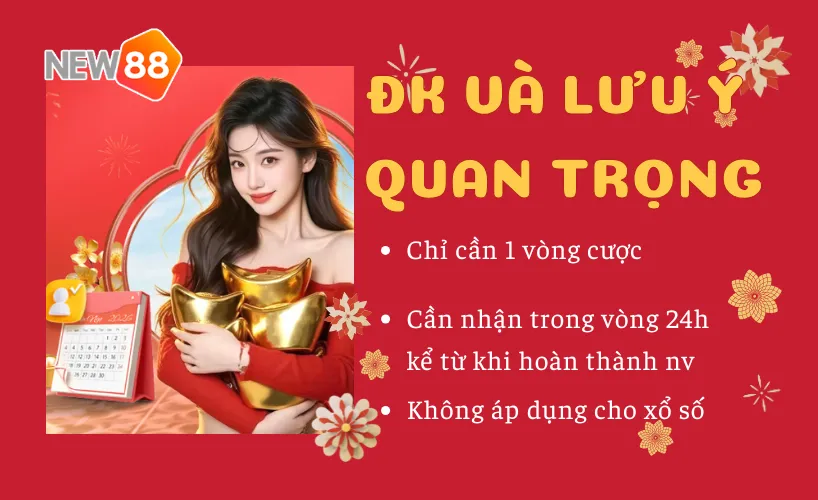 Điều kiện và lưu ý quan trọng của khuyến mãi New88