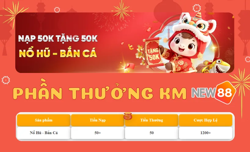 Chi tiết ưu đãi New88 dành cho game bắn cá và nổ hũ